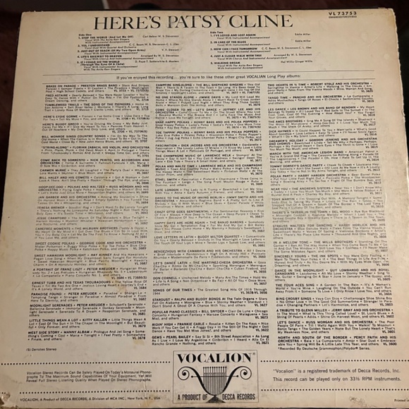 Patsy Cline Vinyls - Picture 6 of 6